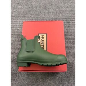Hunter Original Chelsea Low Rain Boot Women's Size 7 Waterproof Green New In Box